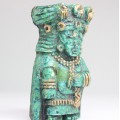 statueta Maya. mozaic de malahit & lapis. Mexic atelier Zabreski